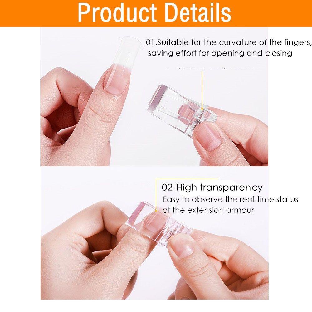 TOP Nail Tips Clip New Fingernail Extension Manicure Art Builder Extension Clamp