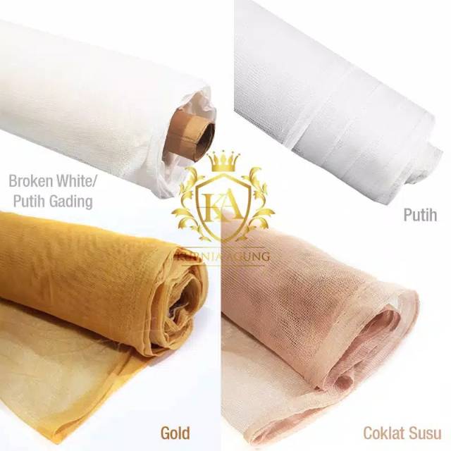 Kain Tile Tulle Tila Halus Jatuh 170cm x 45m Gulungan per Roll Bahan Rok Dress Gaun Kebaya Murah