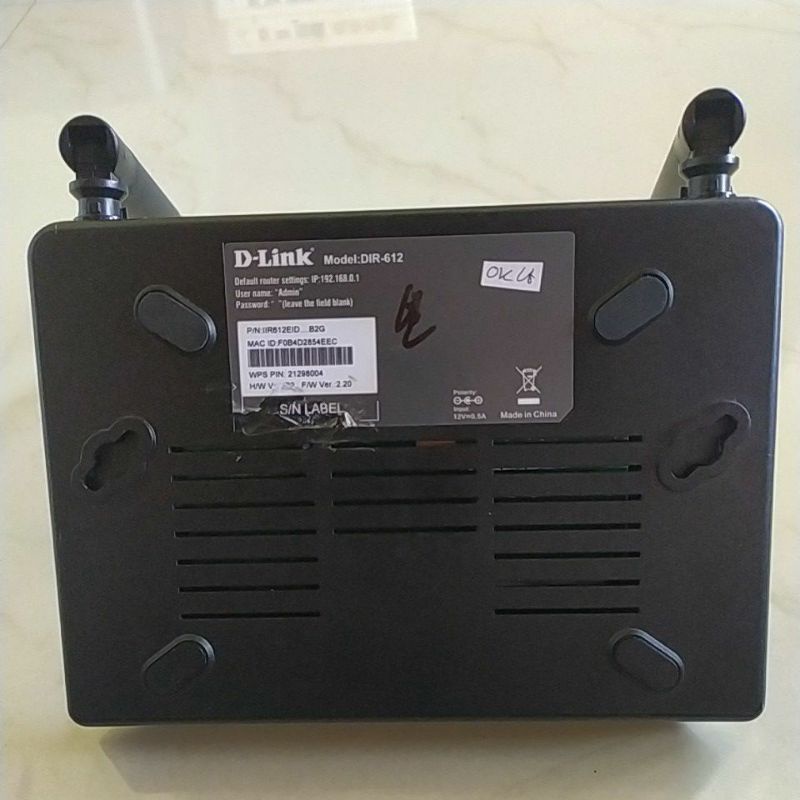 Router Wifi DLINK DIR-612 Support WAN Dan Accsess Point