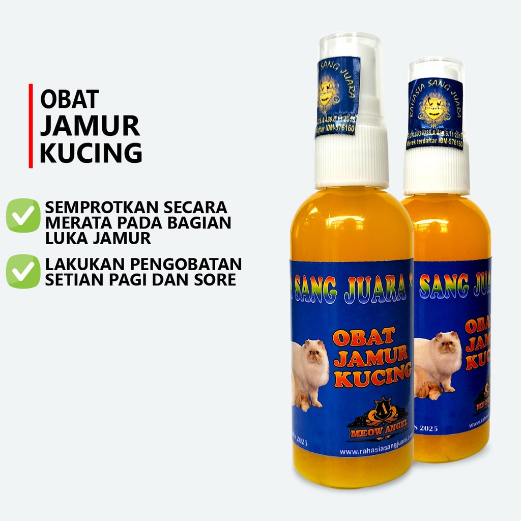 OBAT JAMUR KUCING SPRAY AMAN TERJILAT AMPUH MEMBASMI JAMUR KUCING SCABIES DEMODEX KUDIS EKSIM KORENG DAN GARAL GATAL