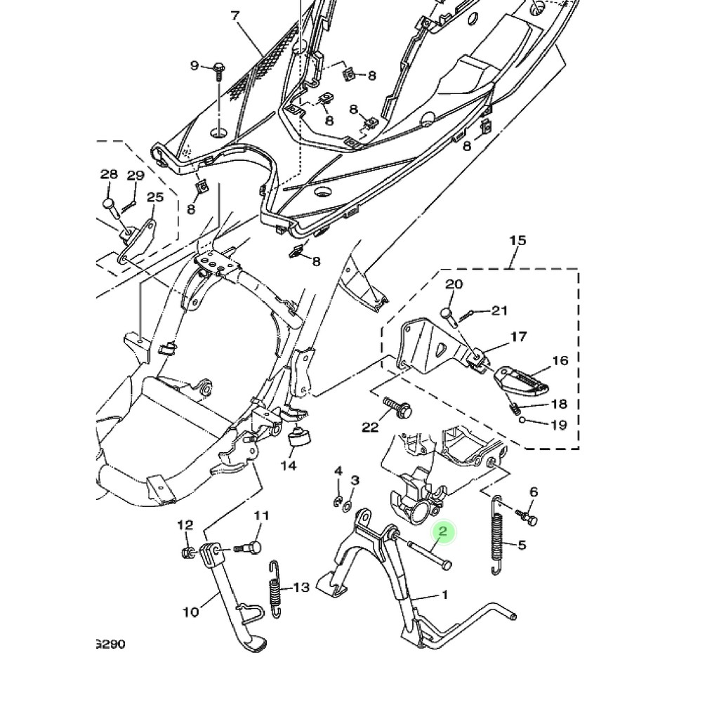AS STANDAR 2 TENGAH NOUVO MIO LAMA SPORTY SMILE SOUL FINO KARBU ORIGINAL YGP 90249-10002