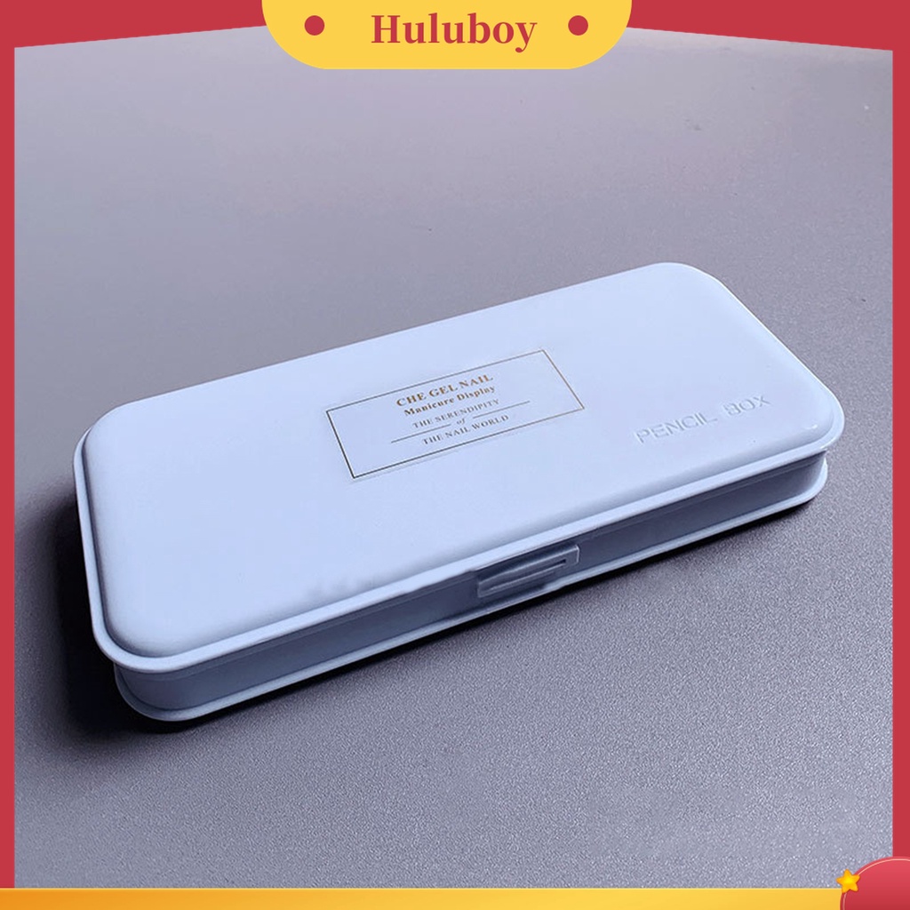 Huluboy Huluboy♡ Kotak Penyimpanan Kuas Kutikula Kuku Bahan Plastik