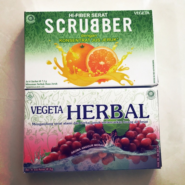 Vegeta Herbal Scrubber Isi 6 Sachet Shopee Indonesia