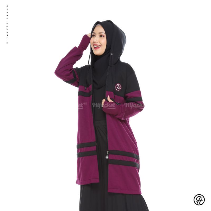⭐BUY 1 GET 2 GIFT⭐ HIJACKET® ORIGINAL MALIKA JAKET MUSLIMAH ROUNDHAND-PURPLE