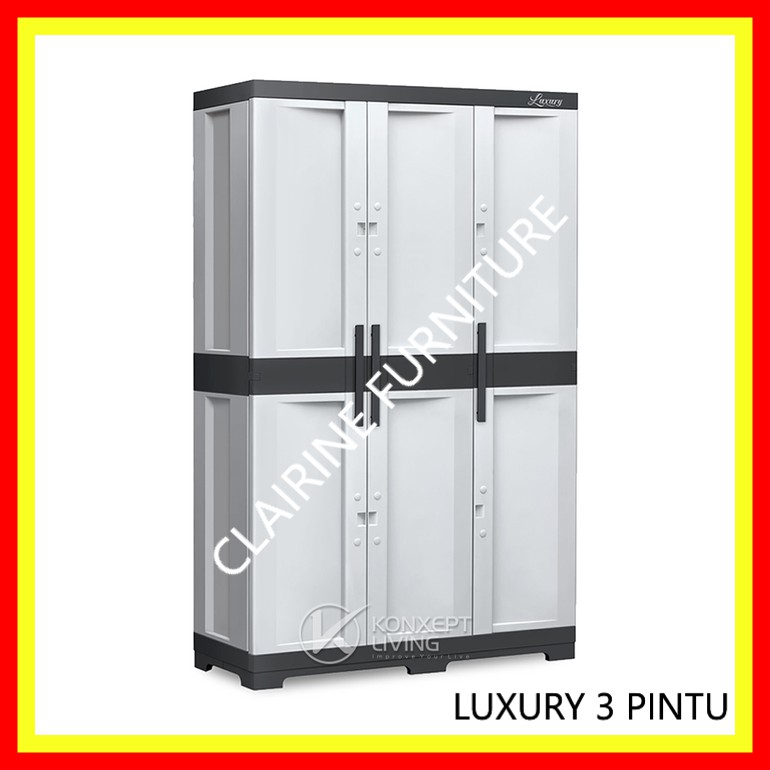 LEMARI PLASTIK TABITHA LUXURY 3 PINTU (GOJEK/GRAB)