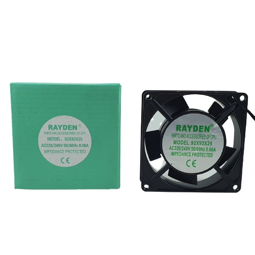 Kipas Pendingin Rayden 9cm 220V Cooling Fan AC 220 Volt 9 x 9 x 2.5 cm