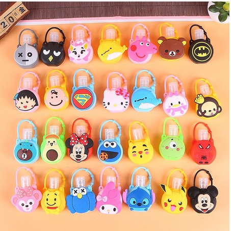 B678 (30 ML) Botol Hand Sanitizer Cartoon / Holder With Empty Bottle / Gantungan Tas Sekolah