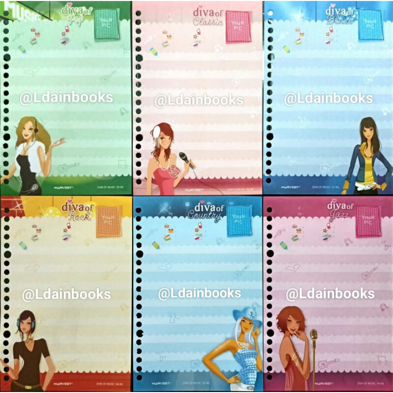 

WAJIB BACA DESKRIPSI PRODUK! Isi Binder Harvest A5 Diva of Music Lengkap
