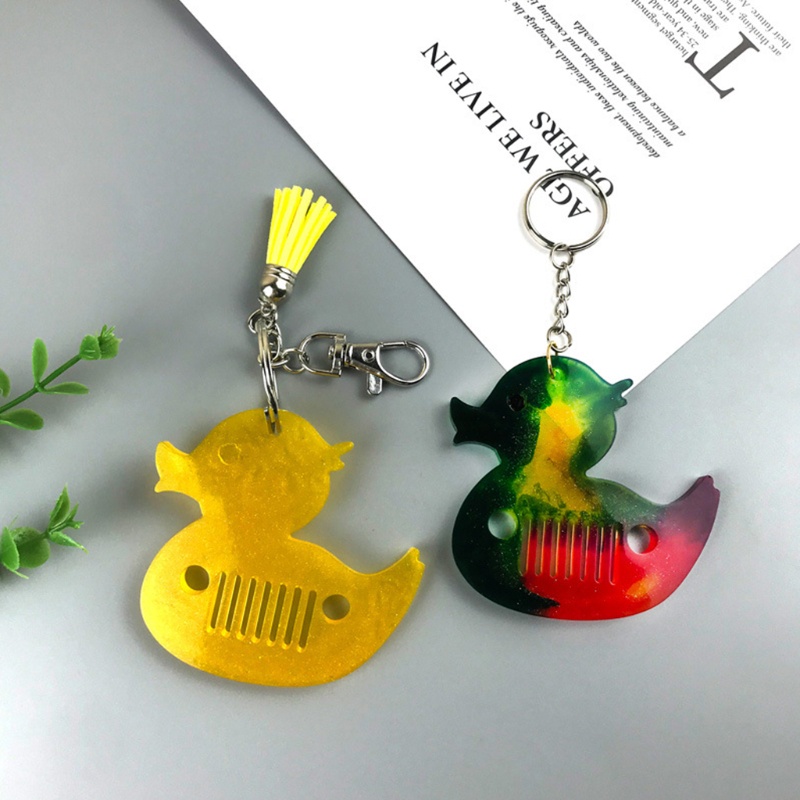 SIY  Diy Duck Keychains DIY Epoxy Craft Necklace Keychain Jewelry Mold Gift Craft