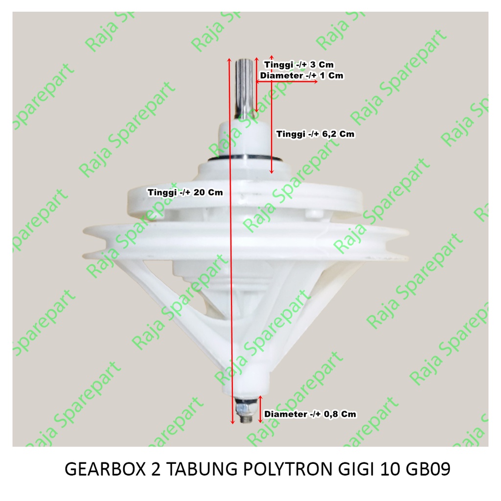 GSG GAERBOX MESIN CUCI/GEARBOX 2 TABUNG POLYTRON G10 GB-09
