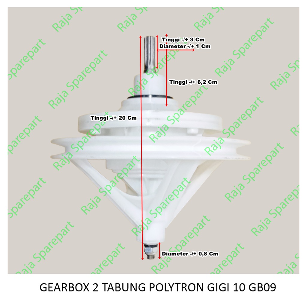 GAERBOX MESIN CUCI/GEARBOX 2 TABUNG POLYTRON  G10 GB-09