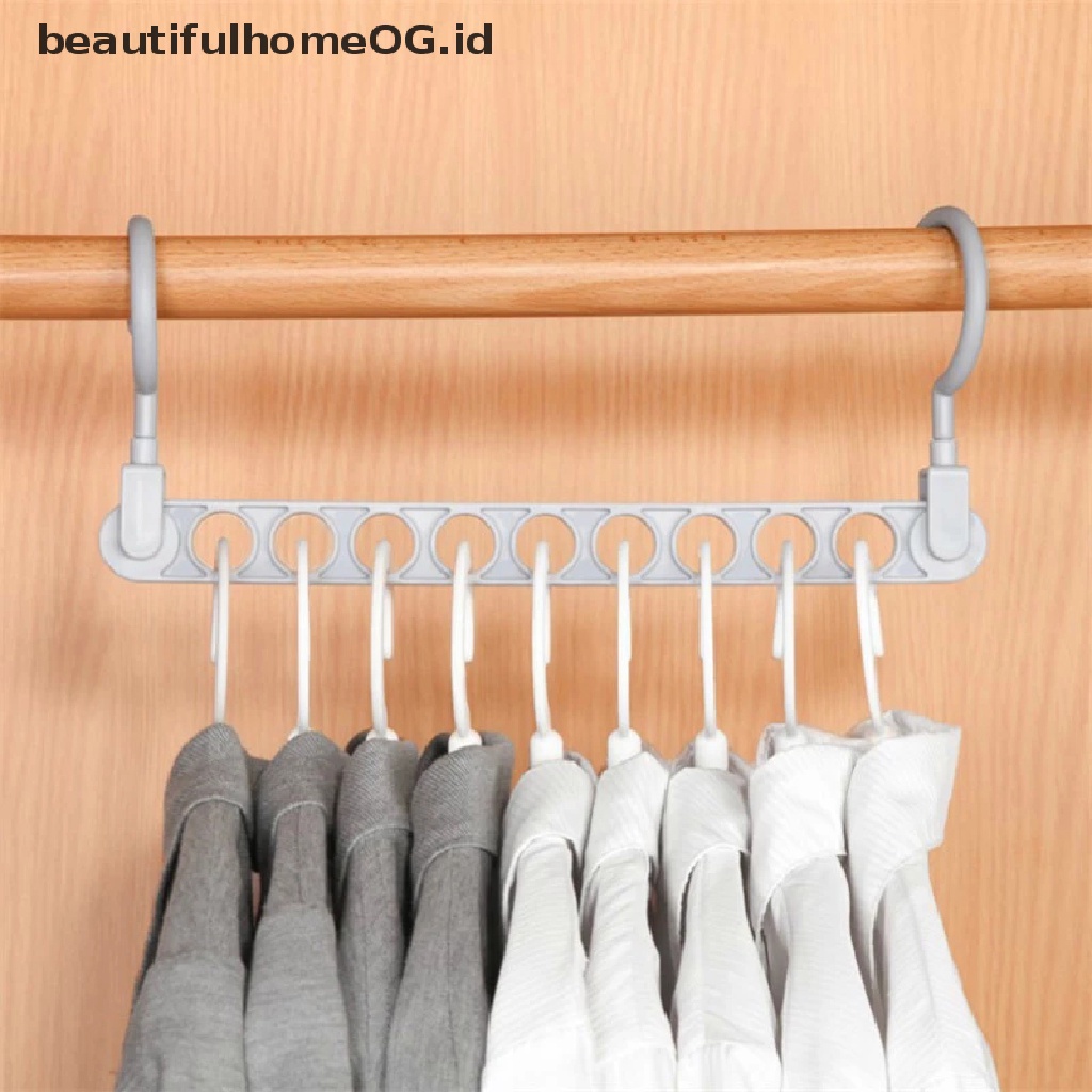 / Beautifulhomeog.id / 9 Lubang Gantungan Baju Multifungsi Bisa Dilipat