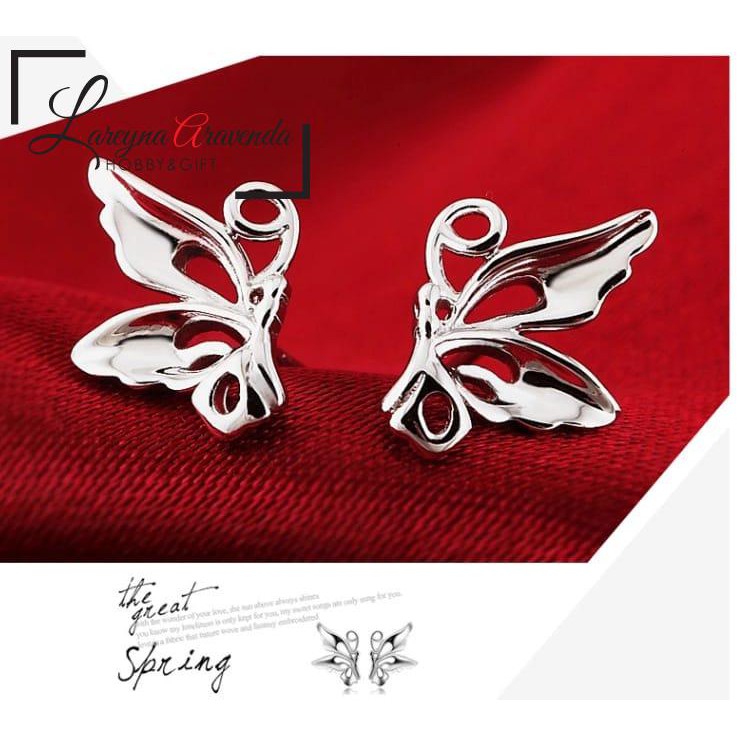 Anting Titanium Wanita Motif Kupu Kupu Butterfly AT005