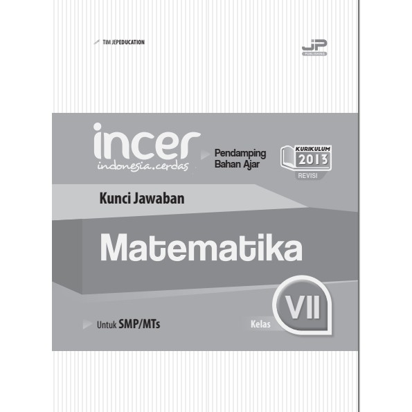 Buku Pendamping Matematika Smp Kelas 7 Kunci Jawaban Incer Shopee Indonesia