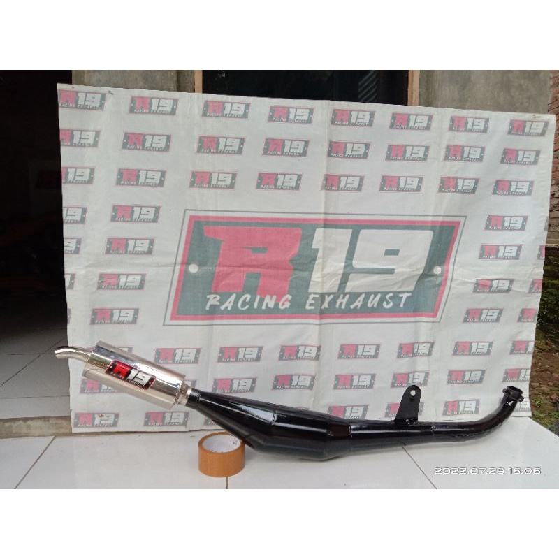 KNALPOT ALFA 2TAK CAT HITAM
