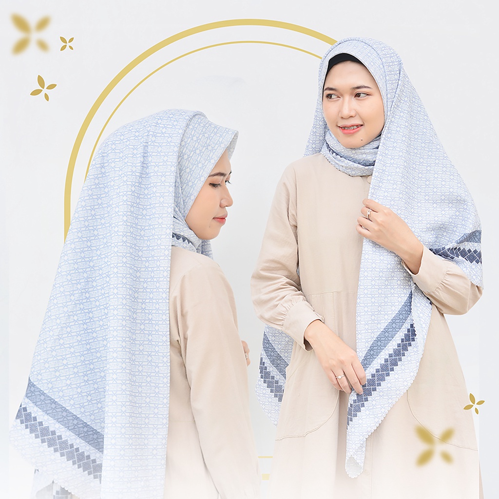 Hijab Jumbo | Kerudung Segi Empat Motif | Jilbab Syar'i Raqeema Series