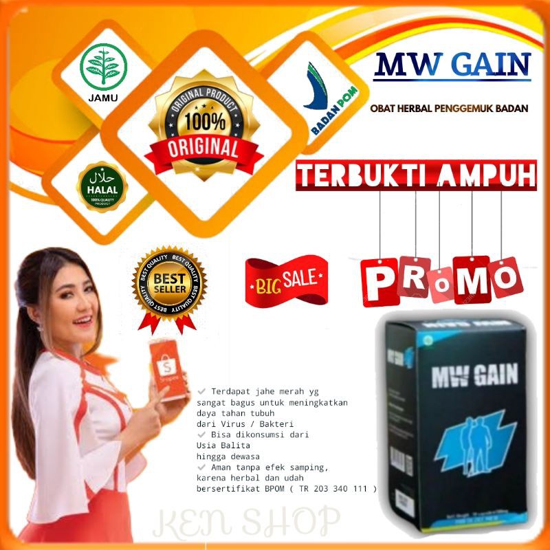 Obat Penggemuk badan MW GAIN Asli Original Herbal