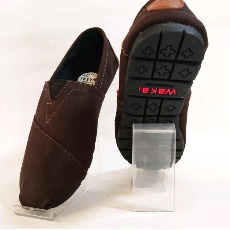 Menarik.. Sepatu WAKAI Slip On Loafer Pria Wanita Grade ORI Coklat Tua