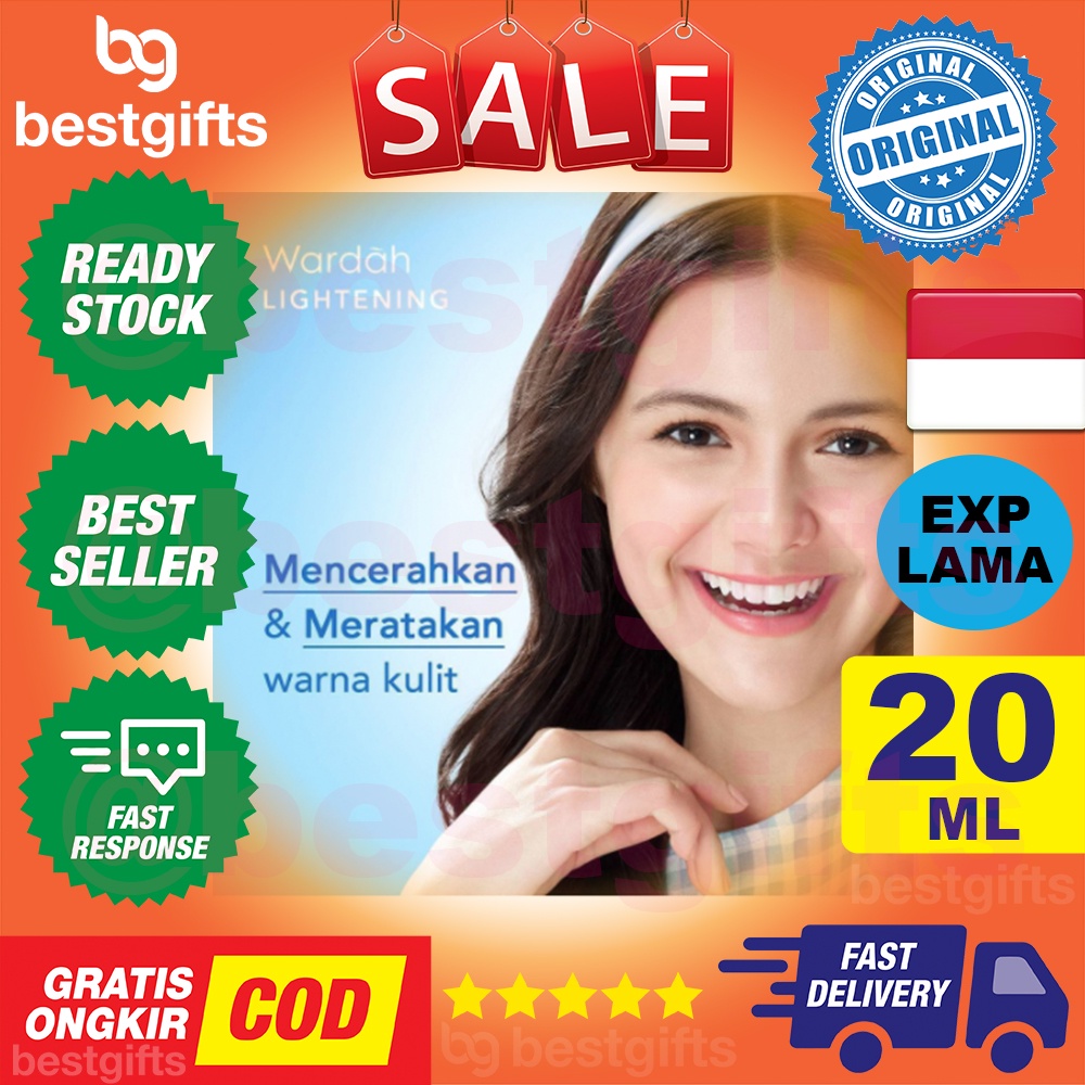 WARDAH LIGHTENING DAY CREAM ADVANCED NIACINAMIDE PELEMBAB UNTUK KULIT WAJAH CENDERUNG KERING 20 ML
