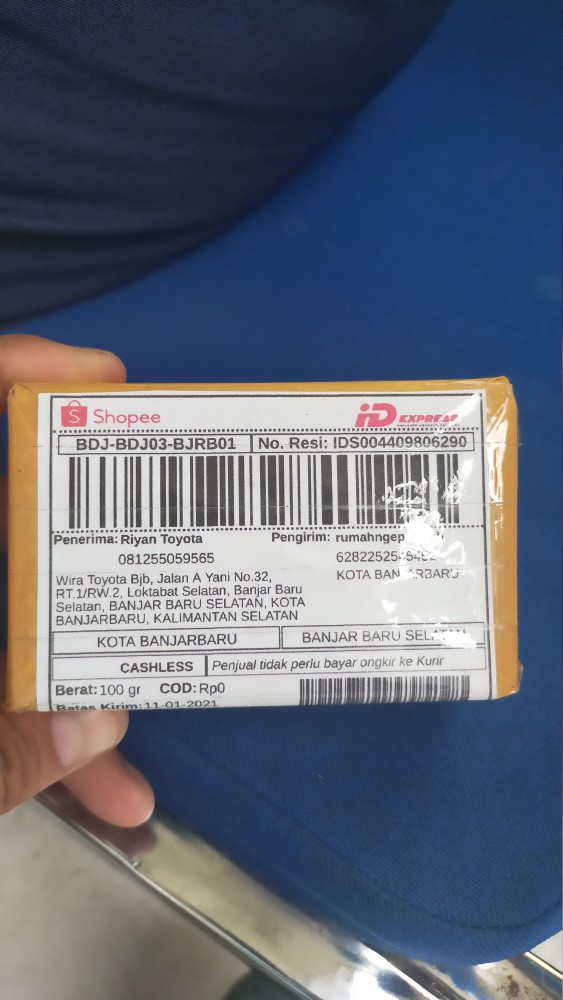 Kartu Nama Cetak 1 Sisi Desain Custom