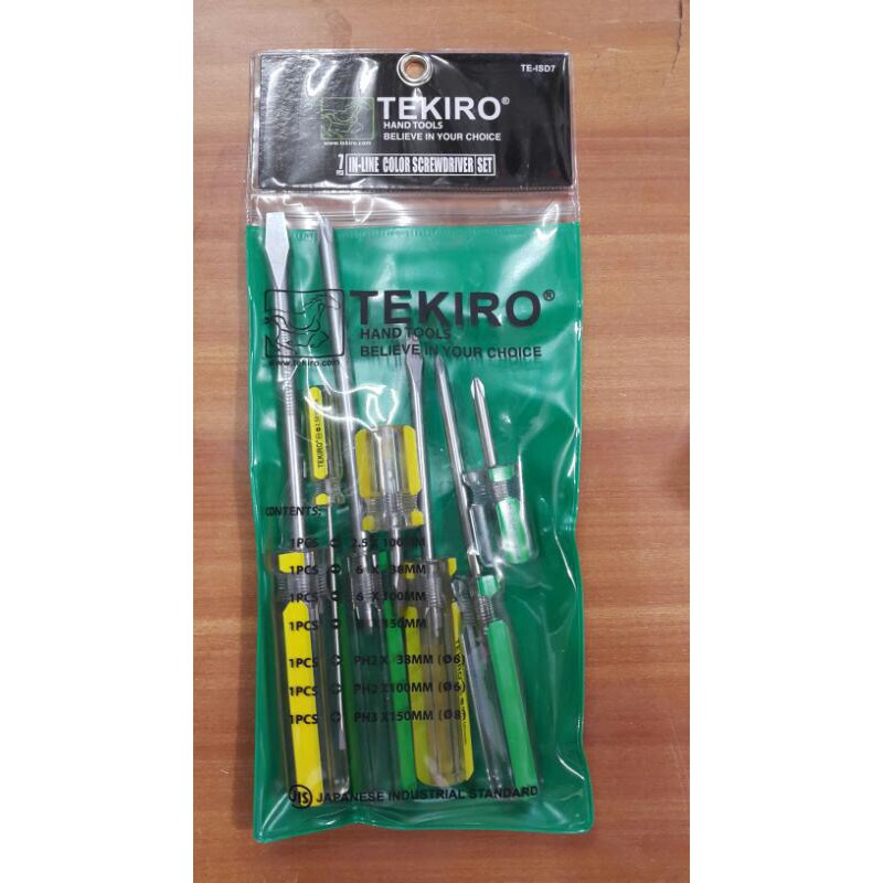 Tekiro Obeng Kristal - In Line Screwdriver Set 7 pcs