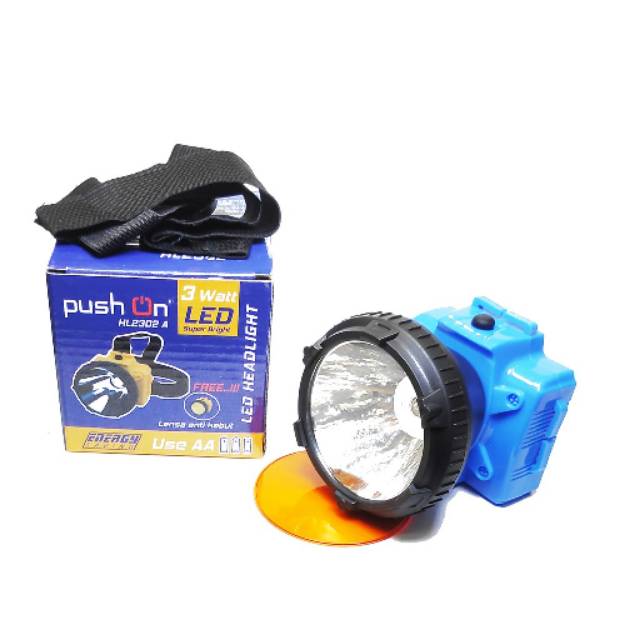 Senter kepala push on