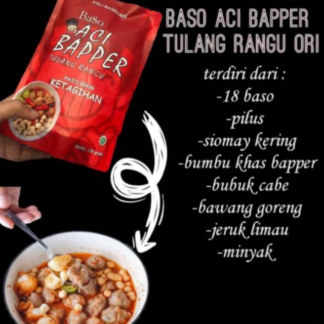 

Baso aci bapper tulang rangu original