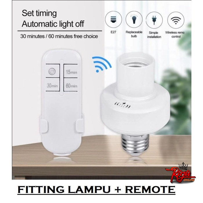 FL3 - Fitting Lampu Dengan Remote Control Dan Lampu Timer