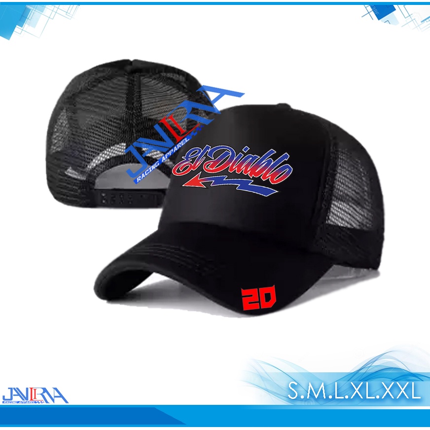 Topi balap topi motogp Yamaha Quartararo Eldiablo 20