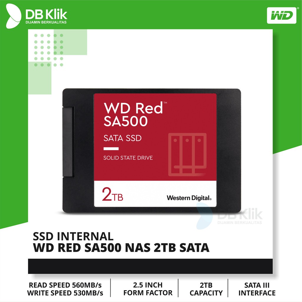 SSD WD Red SA500 NAS 2TB 3D NAND 2.5 Inch SATA - SSD WD Red 2TB SA500