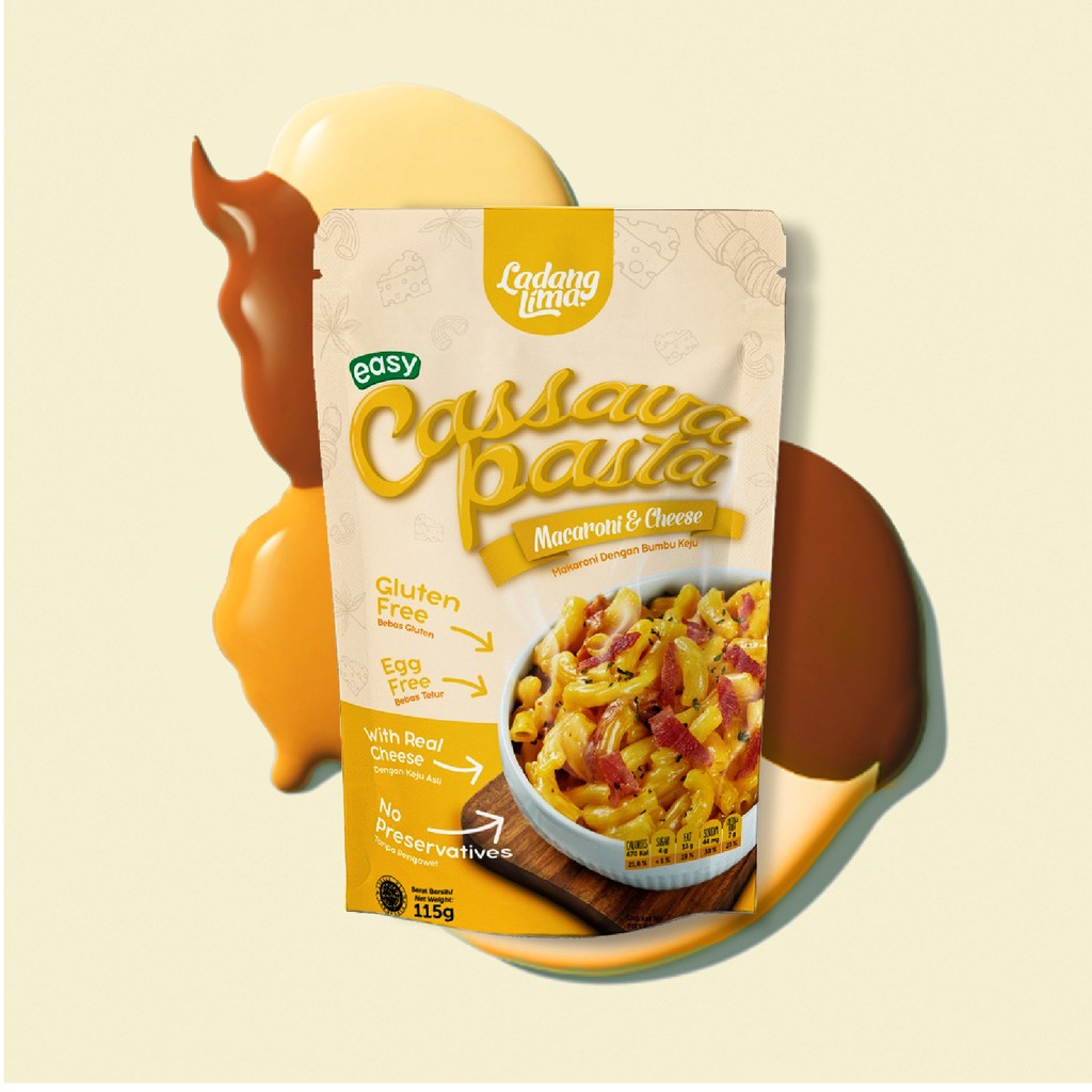 

Cassava Pasta Mac n Cheese 120gr - Ladang Lima