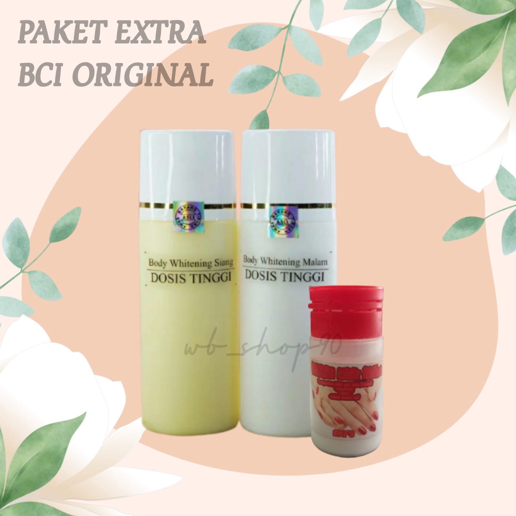 Paket Extra Whitening 3 in 1 Handbody Lotion Pemutih Badan Hand Body Bibit Cair Infus Original