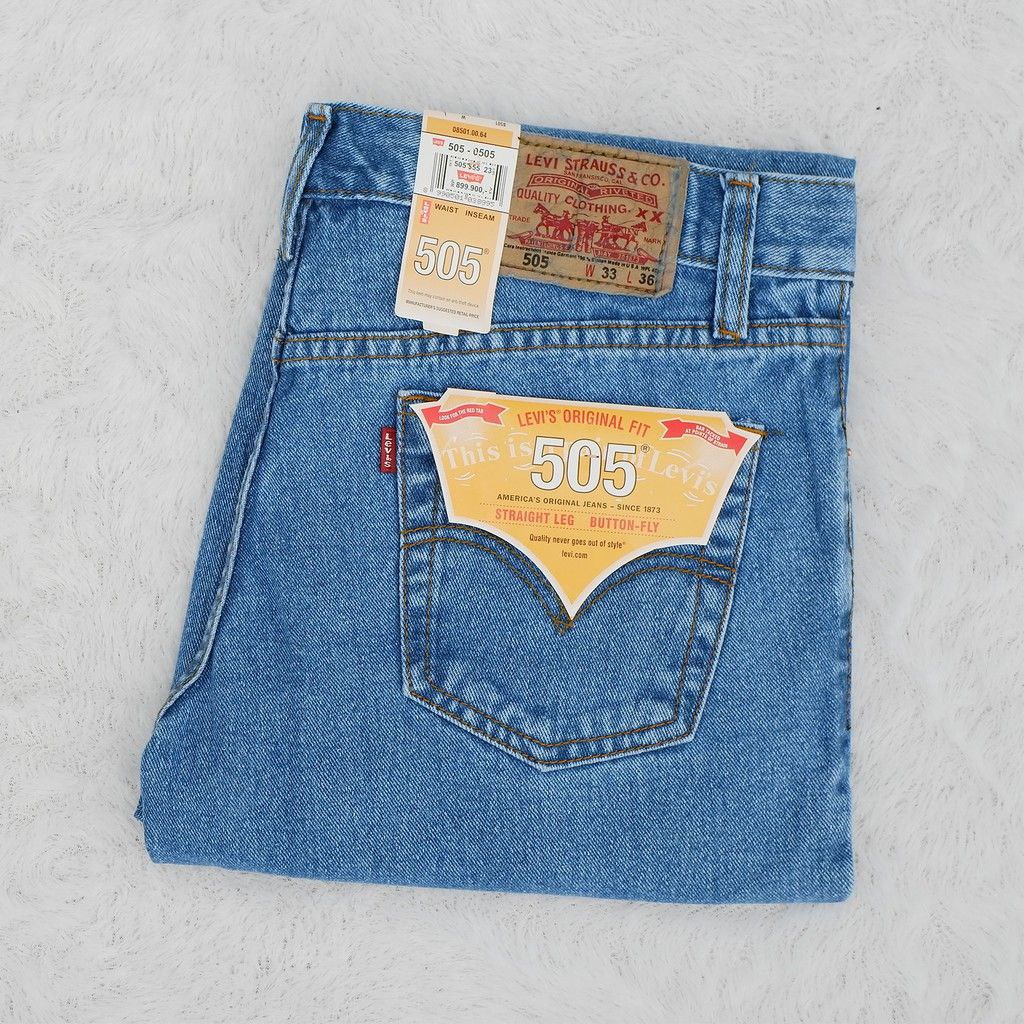 Celana Panjang Jeans Pria Standar Levis 505 Original / Celana Panjang Pria Standar