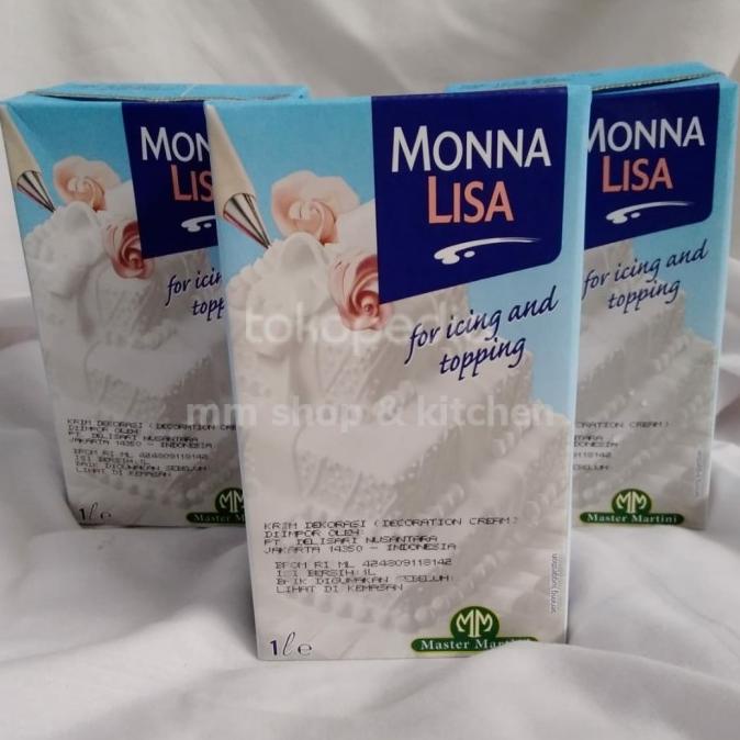 

(BISA COD) Monnalisa Whipping Cream 1 Liter. KHUSUS GRAB/GOJEK.