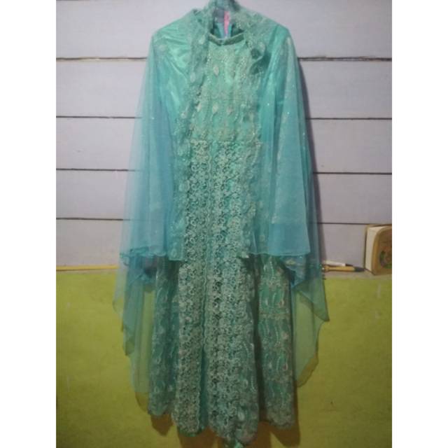 Gamis walimah set selendang