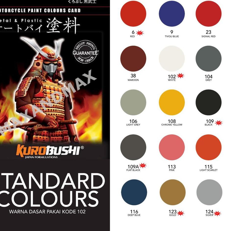 

✣DY Pilox Cat Samurai Paint Warna Standard - Black Flat Clear White Red Silver Yellow Green Blue 400