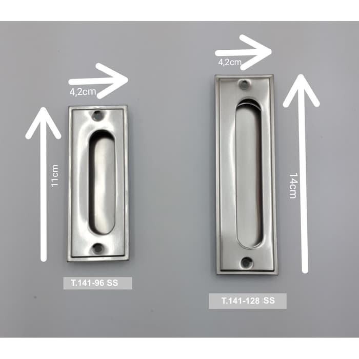 Tarikan 141 128 STAINLESS Steel Tanam Handle Geser Pintu Tarikan 141 128 STAINLESS Steel Tanam Handle Geser Pintu