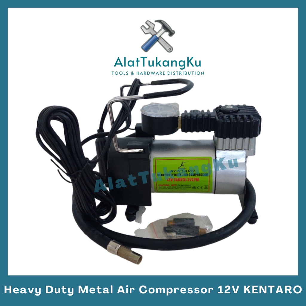 Kompresor Mini Kentaro 12V Kentaro / Heavy Duty Metal Air Compressor 12V / Mesin Kompresor Angin Pom