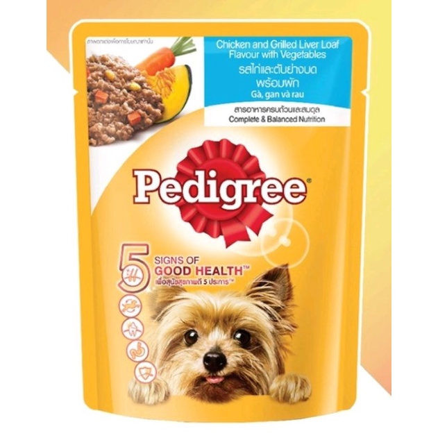 Pedigree Pouch Chicken and Grilled Liver 80 Gram Wet Food Makanan Anjing 80gram