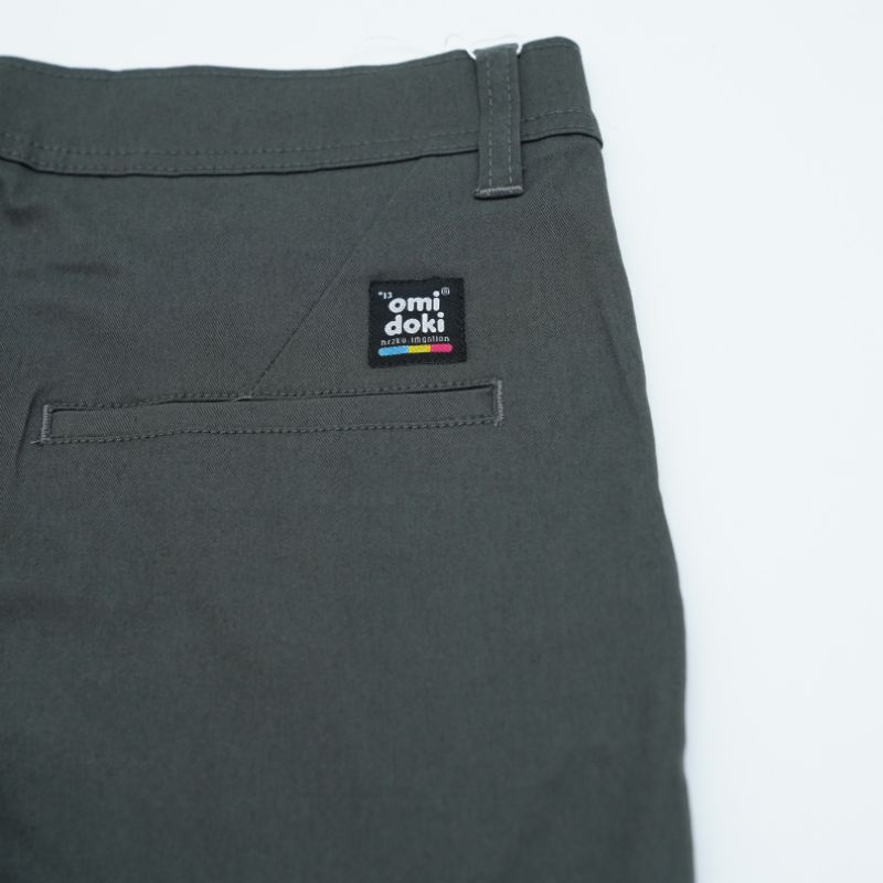 Omidoki Celana Panjang Pria Chinos Distro Dark Grey Chino Pants