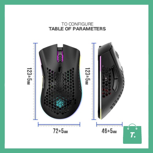 Honeycomb Mouse Gaming Wireless 2.4 Ghz RGB - BM600