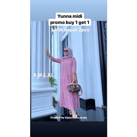 Yunna Midi Dress (Rits) By.Journey