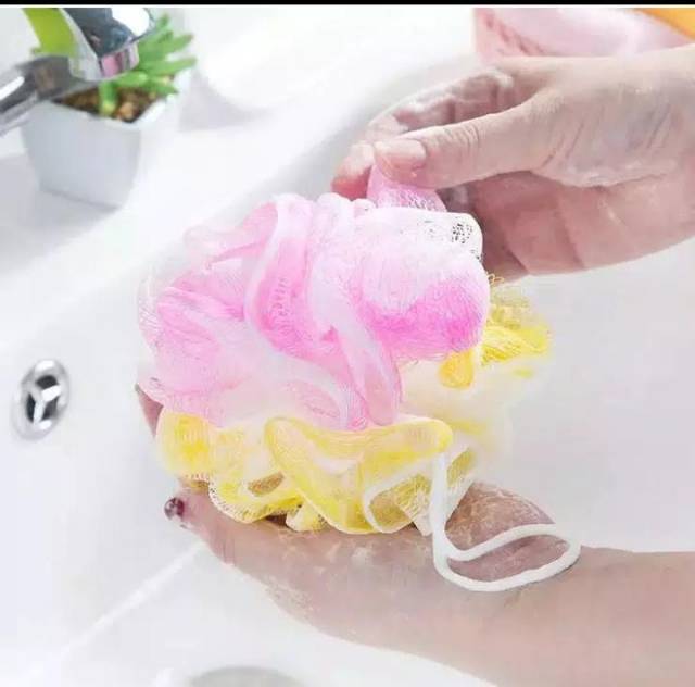 SPON MANDI PELANGI/BATH BALL SPONGE/BODY WASH SPONGE