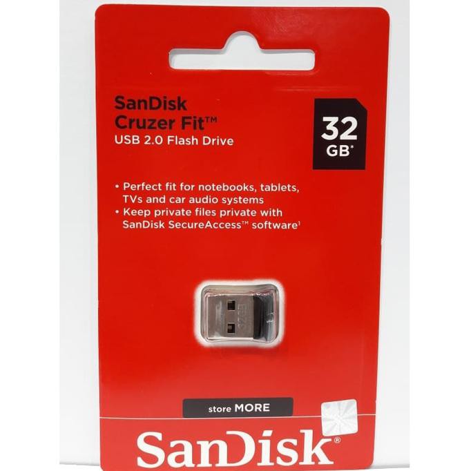 SANDISK FLASHDISK 32 GB CRUZER FIT CZ33 / FLASH DISK 32GB CZ 33