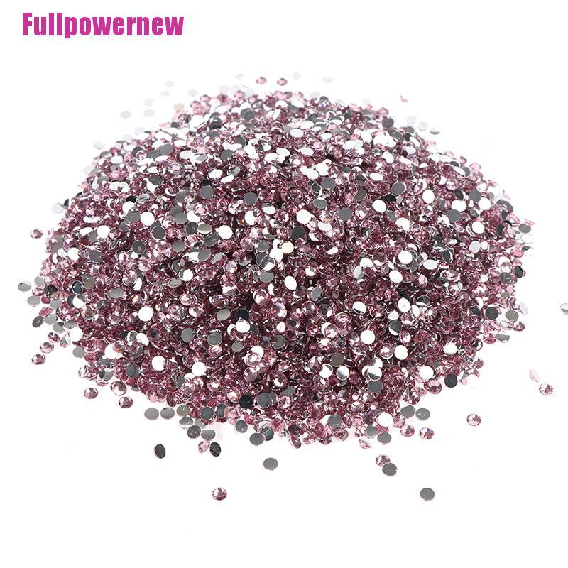 (Full) 10000pcs Berlian Imitasi Flatback Bahan Resin Ukuran 3MM Untuk Nail Art