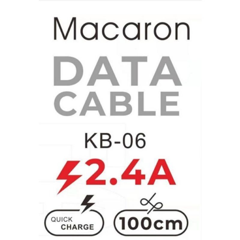 kabel data macaron doff micro Usb/v8 2.4A (max) charging kabel colokan v8 warna