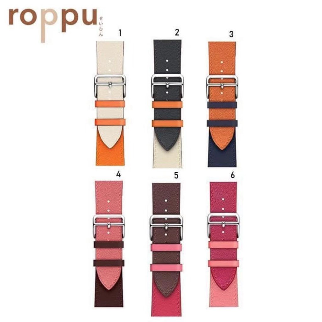 Roppu Leather Band Mixed Color for Apple Watch Series 1/2/3/4