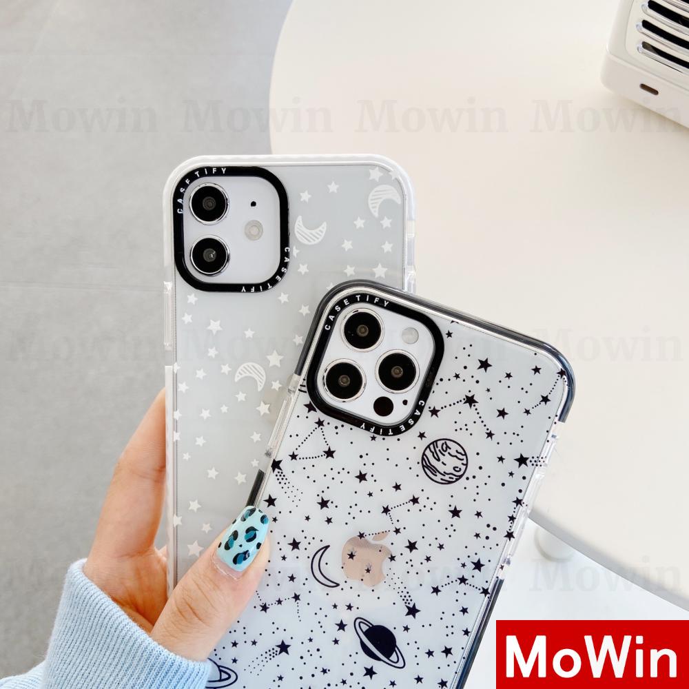 Mowin - Soft Case Tpu Transparan Motif Langit Berbintang Untuk Iphone 11 / 7 / Xs Max / Se / 7plus / Se 2020 / 8 / Xr / 8plus / 12