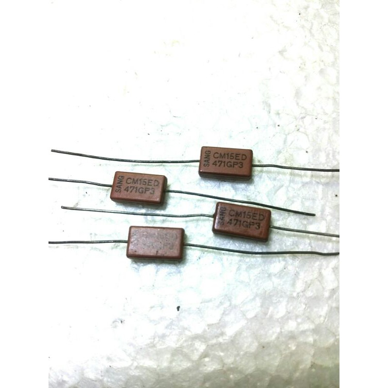 silver mica capacitor 470pf 500v mika kapasitor SANGAMO USA Nos