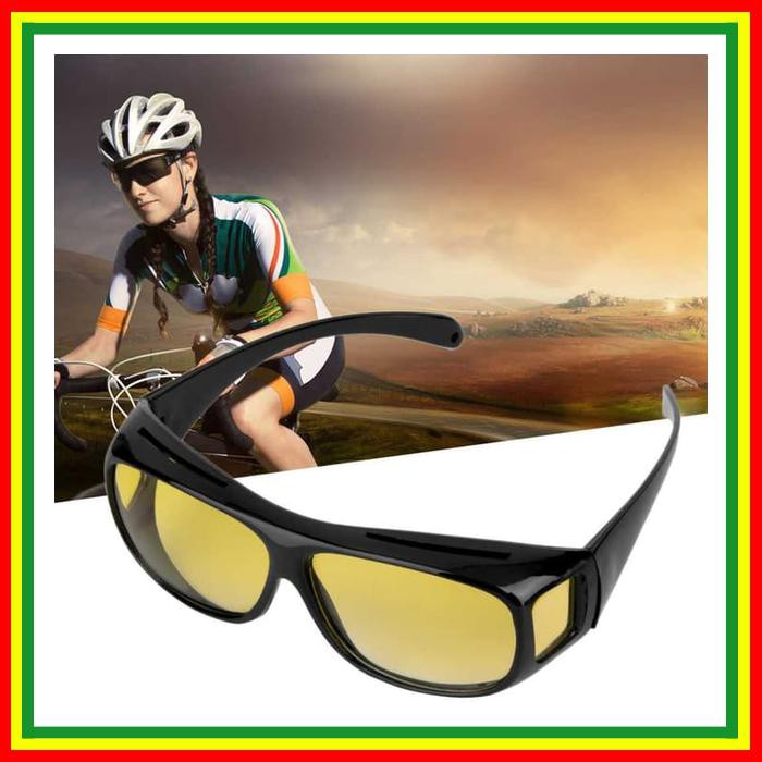 Kacamata Night Vision ~ Kacamata Mobil Sepeda Malam Night Vision Uv Driving / Daylight
